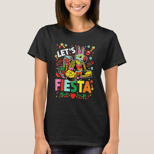 Låt oss Fiesta Cinco De Mayo Camisa Mexiko Hombre T Shirt (Framsida)