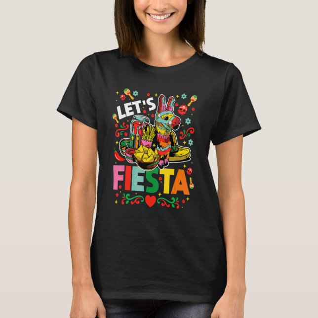 Låt oss Fiesta Cinco De Mayo Camisa Mexiko Hombre T Shirt (Framsida)
