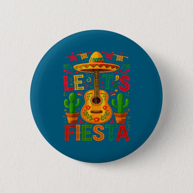 Låt oss fiesta cinco de mayo fiesta  knapp (Framsida)