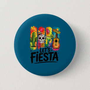 Låt oss fiesta cinco de mayo mexikansk margarita s knapp