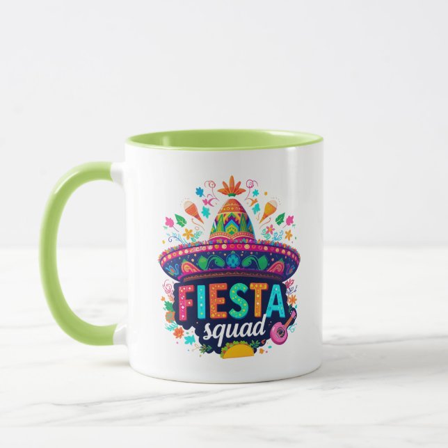 Låt oss fiesta Cinco De Mayo-mugg – Färgglad mexik Mugg (Vänster)