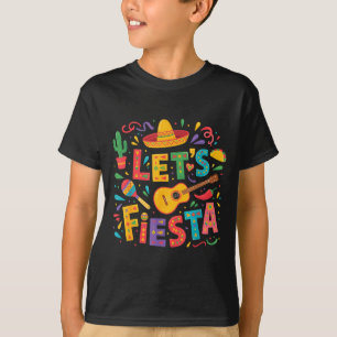 Låt oss fiesta cinco de mayo sombrero mexikansk fe t shirt
