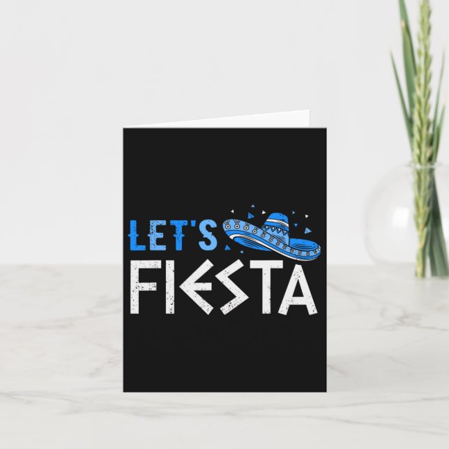 Låt oss Fiesta Funny Grekiska Påsk Cinco De Mayo S Kort (Framsida)