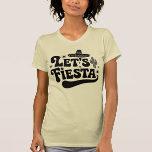 Låt oss fiesta Groovy Celebration Sombrero Kaktus T Shirt