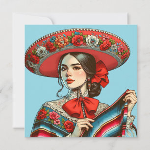 Låt oss fiesta Groovy Festive Sombrero  Inbjudningar