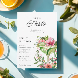 Låt oss Fiesta Margarita Blommigt Möhippa Inbjudningar