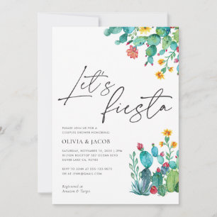 Låt oss Fiesta Mexican Par Shower Inbjudningar