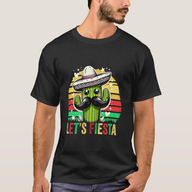 LÅT OSS FIESTA Mexikansk Cinco De Mayo T Shirt (Framsida)