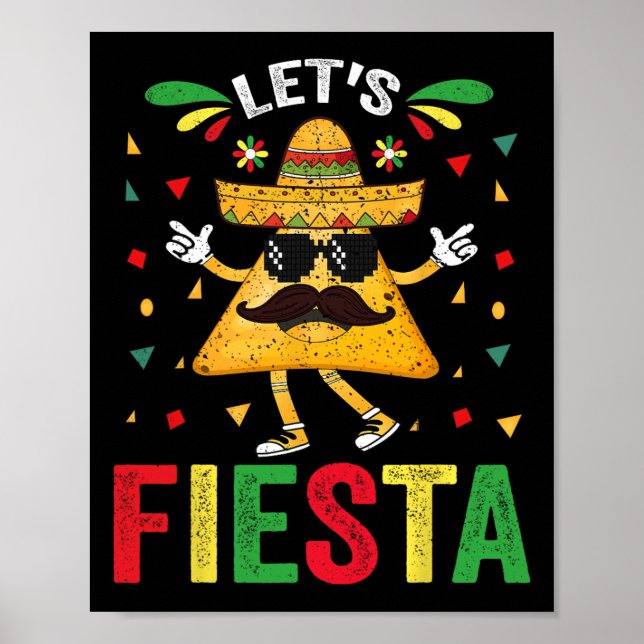 Låt oss fiesta mexikanska Cinco De Mayo  Poster (Framsidan)