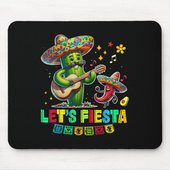 Låt oss Fiesta Mexiko Fiesta Taco Guitar Cactus Ci Musmatta (Framsidan)