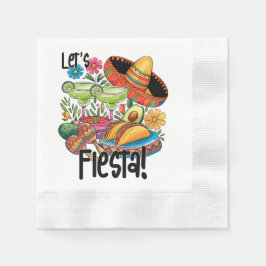 Låt oss Fiesta Rolig Taco Margarita Sombre Pappers Pappersservett