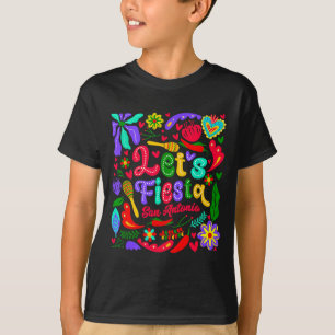 Låt oss fiesta san antonio blommig rolig cinco de t shirt
