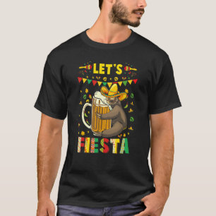 Låt oss Fiesta Sloth Beer dricka Cinco De Drinko T Shirt