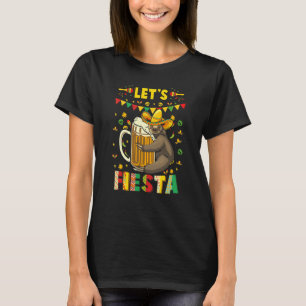 Låt oss Fiesta Sloth Beer dricka Cinco De Drinko T Shirt
