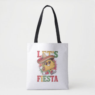 Låt oss Fiesta Taco Design Roligt Cinco de Mayo Me Tygkasse