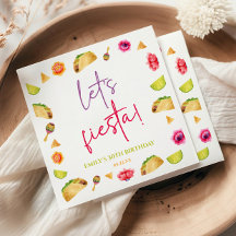 Låt oss Fiesta Taco Mexican Fiesta Födelsedagsfest