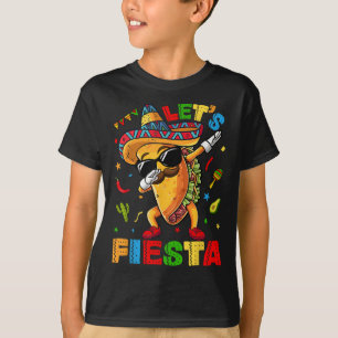 Låt oss fiesta tacos dabbing Cinco De Mayo mexikan T Shirt
