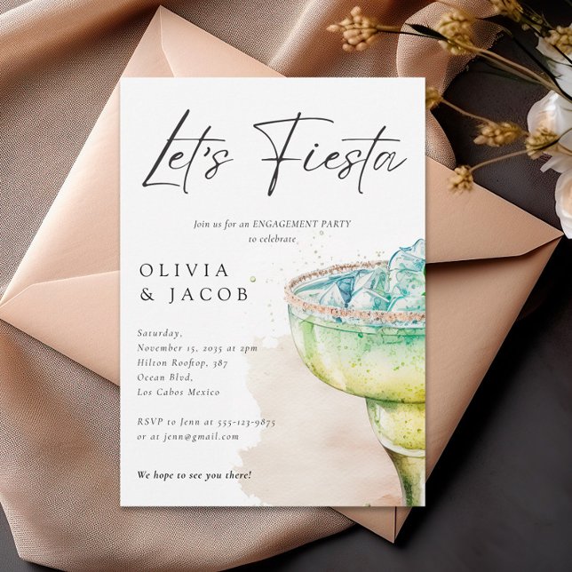 Låt oss Fiesta Tequila Förlovningsfest Inbjudningar (Skapare uppladdad)