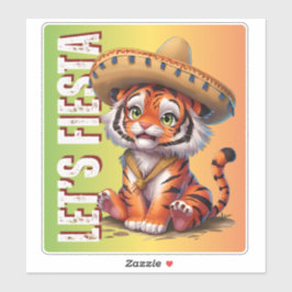 Låt oss Fiesta - Tiger Cinco de Mayo Sticker Klistermärken