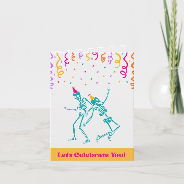 Låt oss fira dig! Chiropraktiskt födelsedagskort Tack Kort (Framsida)