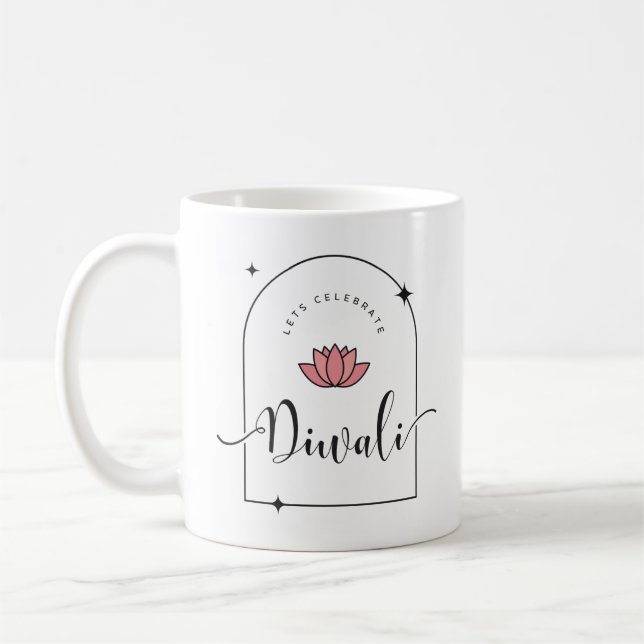 Låt oss fira Diwali-eleganten Kaffemugg (Vänster)
