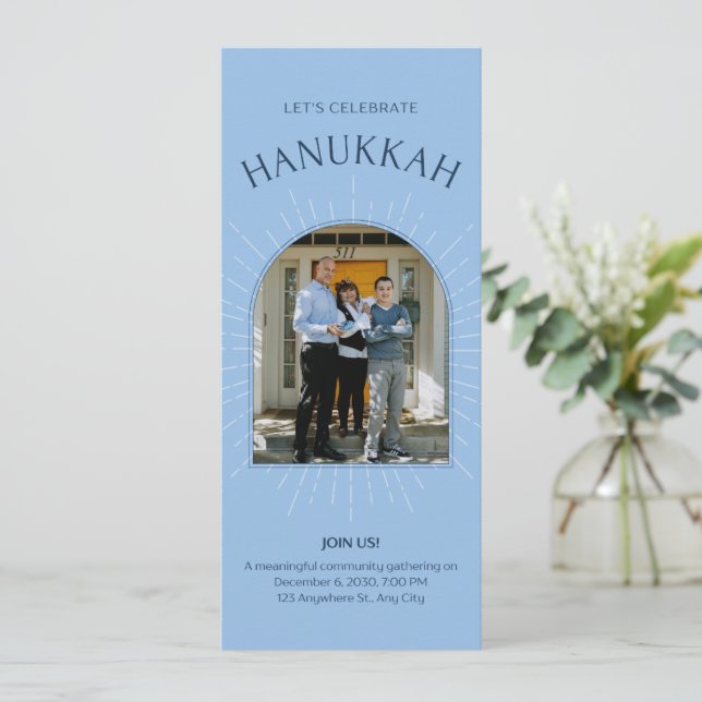 Låt oss fira Hanukkah-kort (Stående Fram)