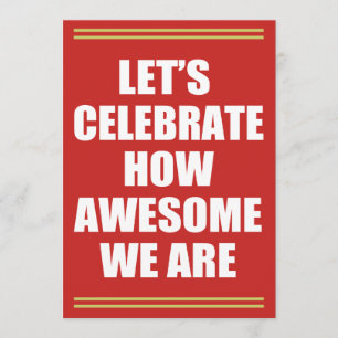 Låt oss fira hur fantastisk oss är Friendsgiving Inbjudningar