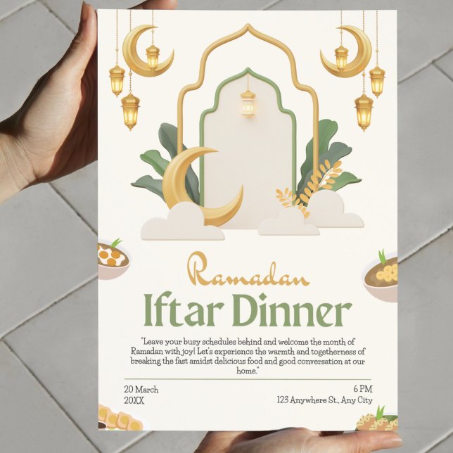 Låt oss fira Iftar! Lekfullt Ramadan-inbjudan  Inbjudningar (Let's Celebrate Iftar! Playful Ramadan Invitation)