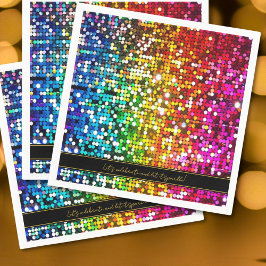 Låt oss fira mousserande sekvenser pappersservett