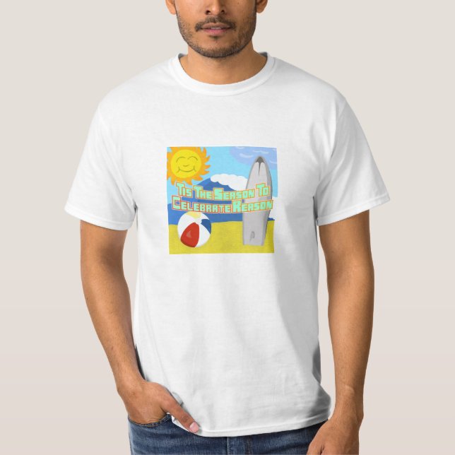 Låt oss fira resonerar tee shirt (Framsida)