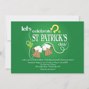 Låt oss fira St. Patrick's Day-inbjudan Inbjudningar