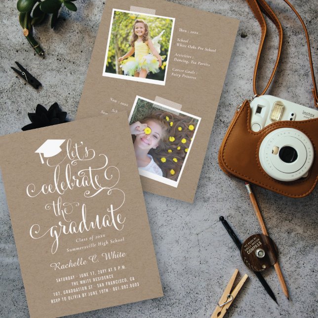 Låt oss fira The Graduate Kraft Gradfesten Inbjudningar (Skapare uppladdad)