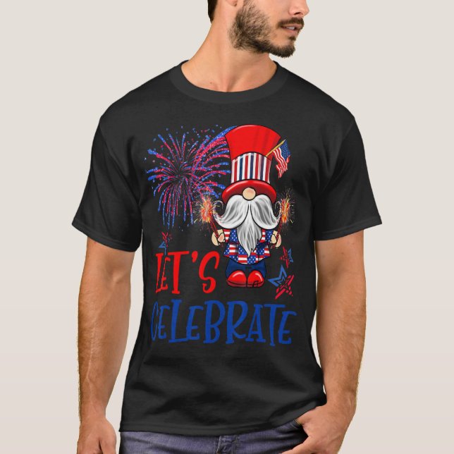 Låt oss firat 4:e juli måndag t shirt (Framsida)
