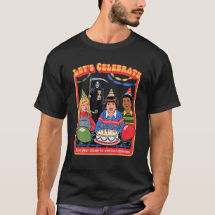 Låt oss-firat-ett-års närmare-till-utåt-mörke t shirt