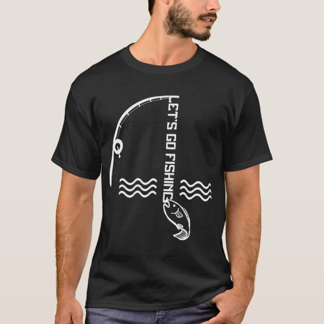 Låt oss fiska 2 t shirt (Framsida)