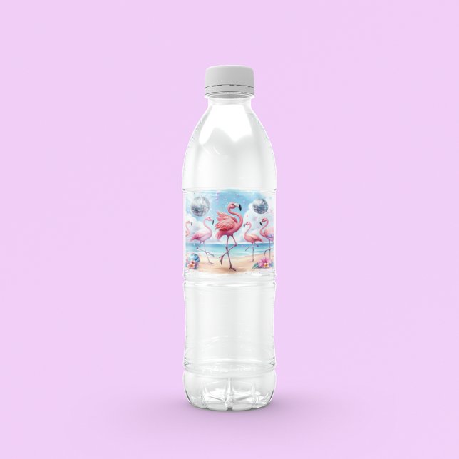 Låt oss Flamenco! Beach Bash Vattenflaskor Etikett (Skapare uppladdad)