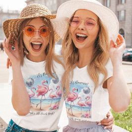 Låt oss Flamenco! Födelsedags Beach Bash Minnes T Shirt