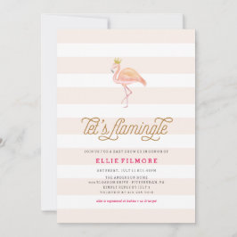 LÅT OSS FLAMINGLE BABY SHOWER FLAMINGO-INVIKATION INBJUDNINGAR