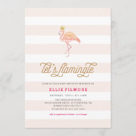 LÅT OSS FLAMINGLE BABY SHOWER FLAMINGO-INVIKATION INBJUDNINGAR