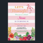 Låt oss Flamingle Flamingo 30års födelsedag Inbjud Inbjudningar<br><div class="desc">Flamingo ALL AGE Födelsedagsfest inbjudan. ÄNDRA TEXTEN TILL KOSTYM DITT PARTY- & bakåttryck ingår.</div>