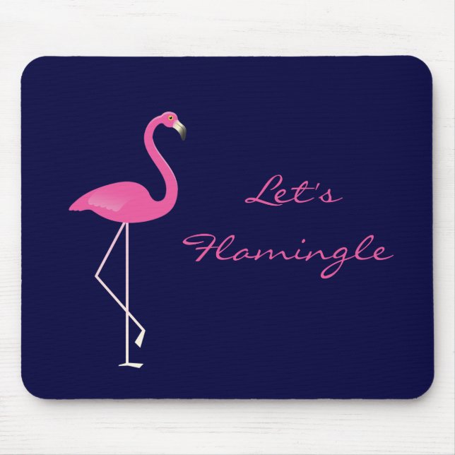 Låt oss Flamingle Flamingo Mousepad Musmatta (Framsidan)