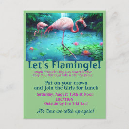 Låt oss Flamingle! Girl Lunch (eller spelar ingen Vykort