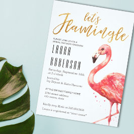 Låt oss Flamingle i Guld | MÖHIPPA Inbjudningar