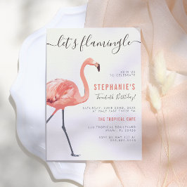 Låt oss Flamingle | Modern Flamingo-Födelsedagsfes Inbjudningar