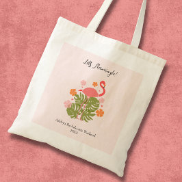 Låt oss Flamingle Rosa Flamingo Sjungbröllopshelg Tygkasse