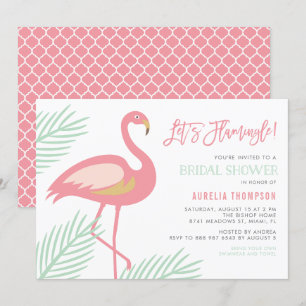 Låt oss Flamingle Tropical Inbjudningskort för möh