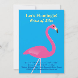 Låt oss flamingsklass 2019 Studenten - blått Inbjudningar
