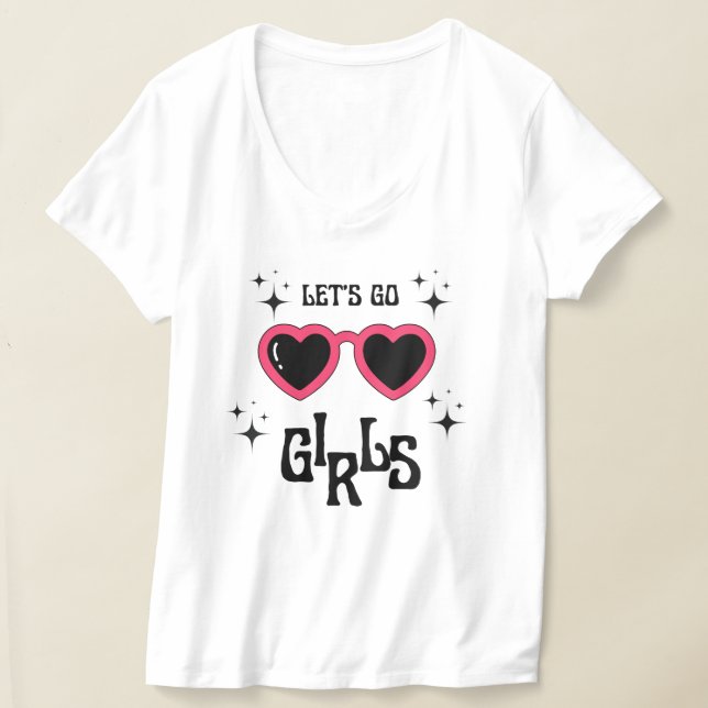 Låt oss flickor i Disco Bachelorette Party T Shirt (Laydown)