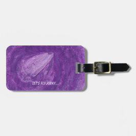 Låt oss Fly Away Lavender Rocket Lila Space-Märkre Bagagebricka