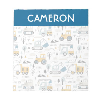 Låt oss Flytta Fordon Mönster Anteckningsblock